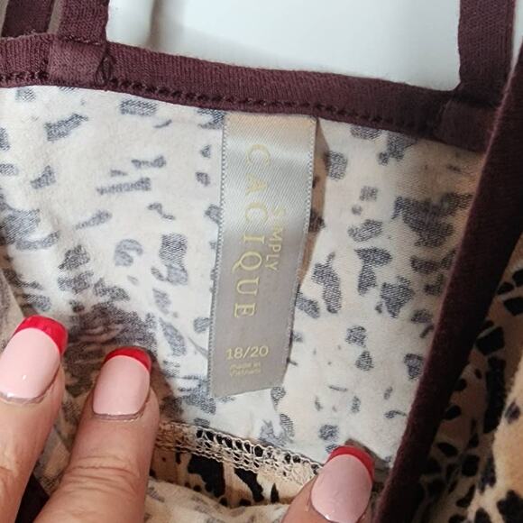 Lane Bryant Cacique Strappy Racerback Leopard Animal Print Bralette Plus 18 20 - Picture 4 of 5